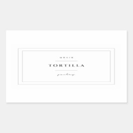 Aufkleber für das Tortilla-Lebensmitteletikett