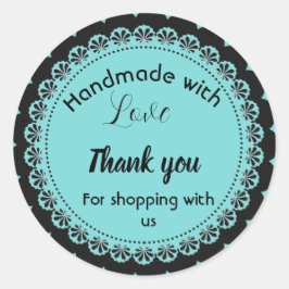 Aufkleber für das türkisfarbene Grenzdesign