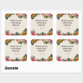 Aufkleber für das Vintage Brautparty des Gartens (Blatt)