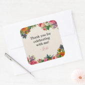 Aufkleber für das Vintage Brautparty des Gartens (Umschlag)