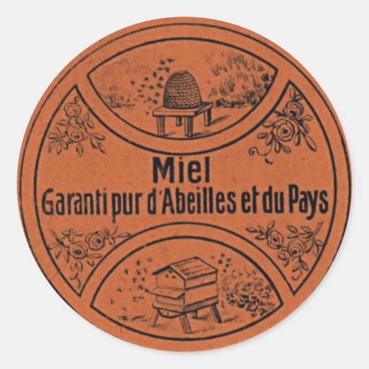 Aufkleber für das Vintage Honig (Vorderseite)