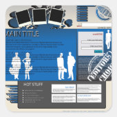 Aufkleber für das Websitelayout (Vorderseite)