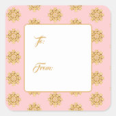 Aufkleber für das Weihnachtsgeschenk (Vorderseite)