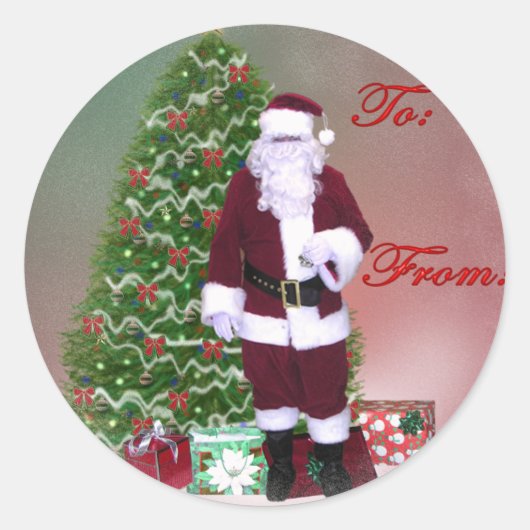 Aufkleber für das Weihnachtsgeschenk (Vorderseite)