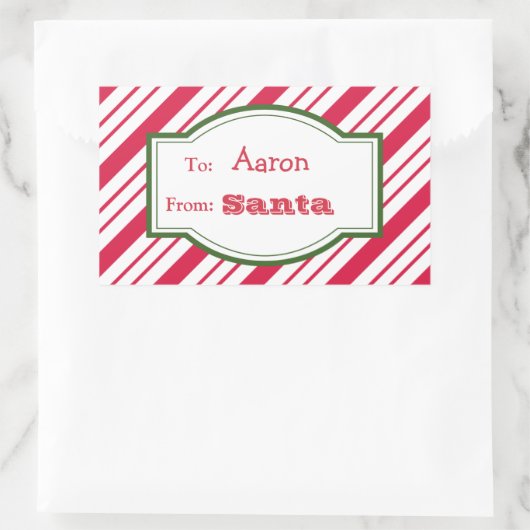 Aufkleber für das Weihnachtsgeschenk (Tasche)