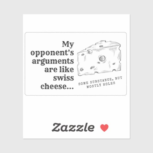 Aufkleber für Debattierer (Blatt)