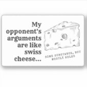 Aufkleber für Debattierer (Vorderseite)