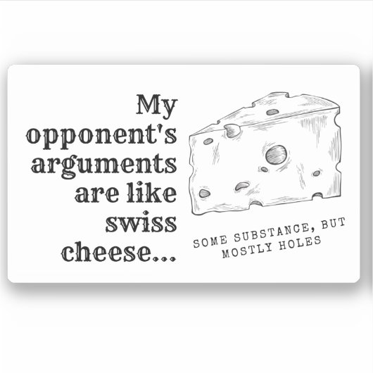 Aufkleber für Debattierer (Vorderseite)