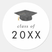 Aufkleber für den Abschluss "Chic Grad Cap Class Y (Vorderseite)