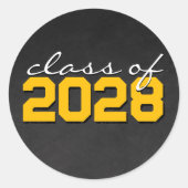 Aufkleber für den Abschluss "Golden & White Chalkb (Vorderseite)