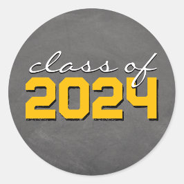 Aufkleber für den Abschluss in Gelb und Weiß