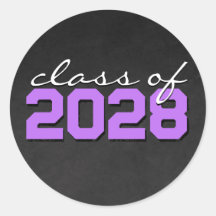 Aufkleber für den Abschluss lila und weiß