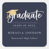 Aufkleber für den Abschluss mit abspielbarem Skrip (Vorderseite)