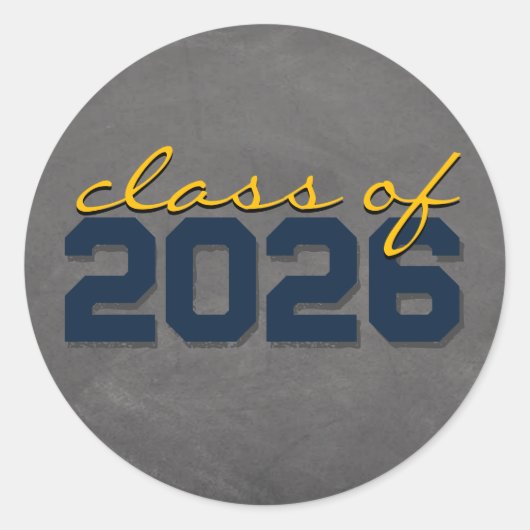 Aufkleber für den Abschluss von Navy- und Gold Cha (Vorderseite)