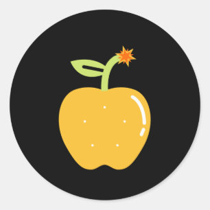 Aufkleber für den Apfel der Zwietracht