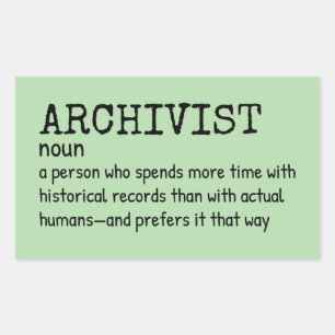 Aufkleber für den Archivjob-Spaß