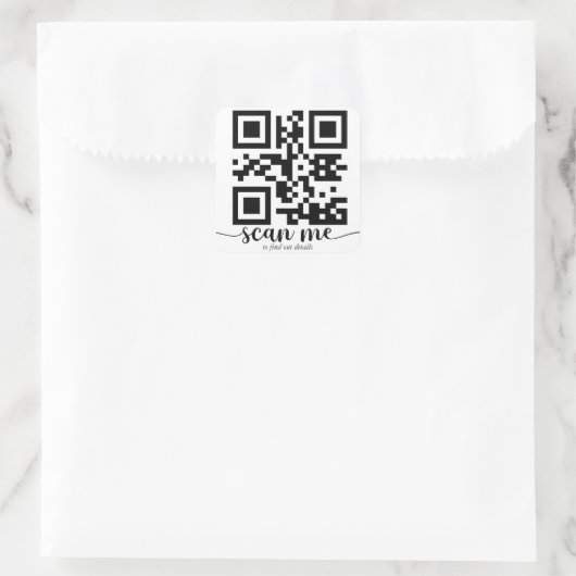 Aufkleber für den benutzerdefinierten Qr-Code (Tasche)