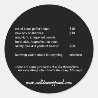 Aufkleber für den Bühne-Manager (rund)