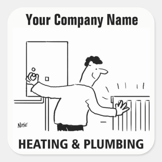 Aufkleber für den Cartoon von Heizungs- und Instal (Vorderseite)