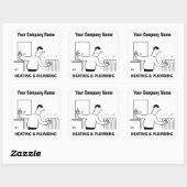 Aufkleber für den Cartoon von Heizungs- und Instal (Blatt)