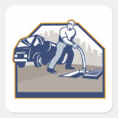 Aufkleber für den Chirurgen abziehen (Vorderseite)