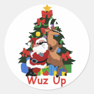 Aufkleber für den coolen Weihnachtsmann und die Re