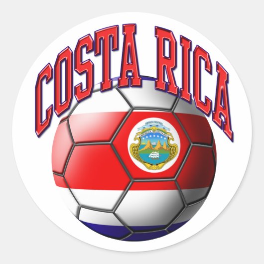 Aufkleber für den Costa Rica-Fußball (Vorderseite)