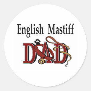 Aufkleber für den englischen Mastiff-Vater