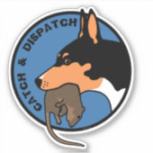 Aufkleber für den Fang und den Versand von Ratten (Vorderseite)