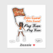 Aufkleber für den Farbschutz der Fahne ( Orange Wh (Blatt)