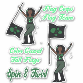 Aufkleber für den Farbschutz der Flagge (grüne Blu