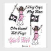 Aufkleber für den Farbschutz von Fahnen ( rosa Bur (Blatt)