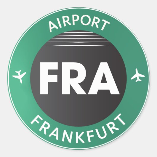 Aufkleber für den Frankfurter Flughafen (Vorderseite)