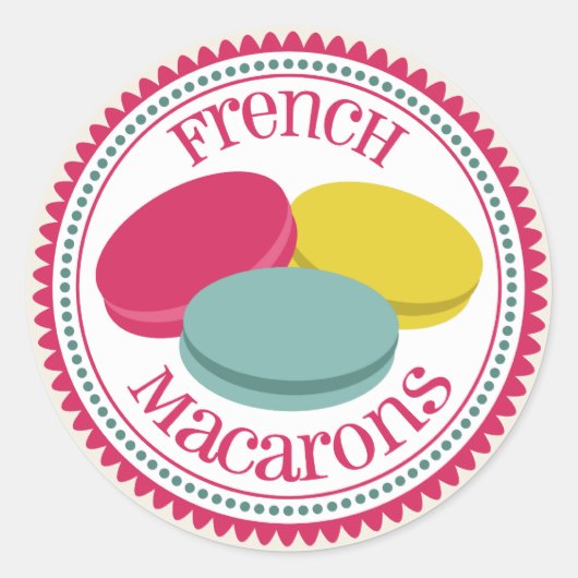 Aufkleber für den französischen Macarons-Umschlag (Vorderseite)