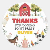 Aufkleber für den Geburtstag in der Landwirtschaft (Vorderseite)