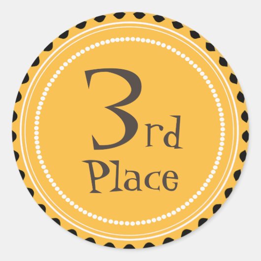 Aufkleber für den gelben dritten Platz des Lehrers (Vorderseite)