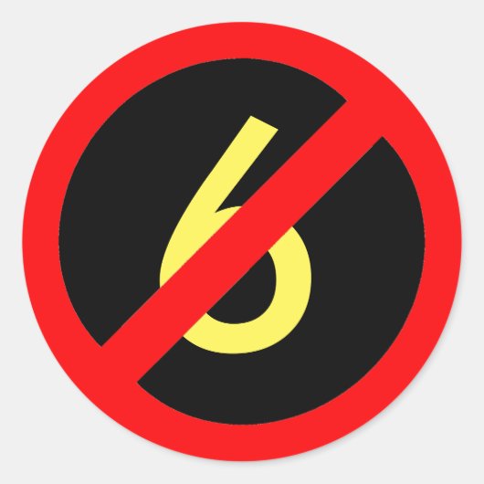 Aufkleber für den gelben Sechs-Rotkreislauf für al (Vorderseite)