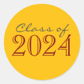 Aufkleber für den Gold- und Maroon-Abschluss-Umsch (Vorderseite)