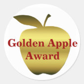 Aufkleber für den Golden Apple Award für Lehrer (Vorderseite)