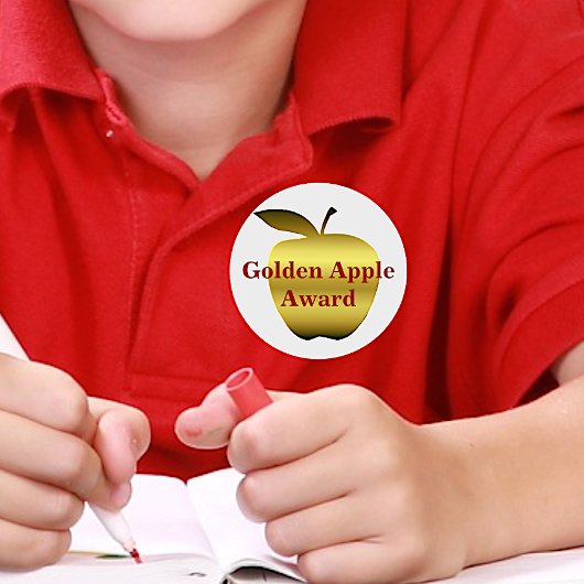 Aufkleber für den Golden Apple Award für Lehrer