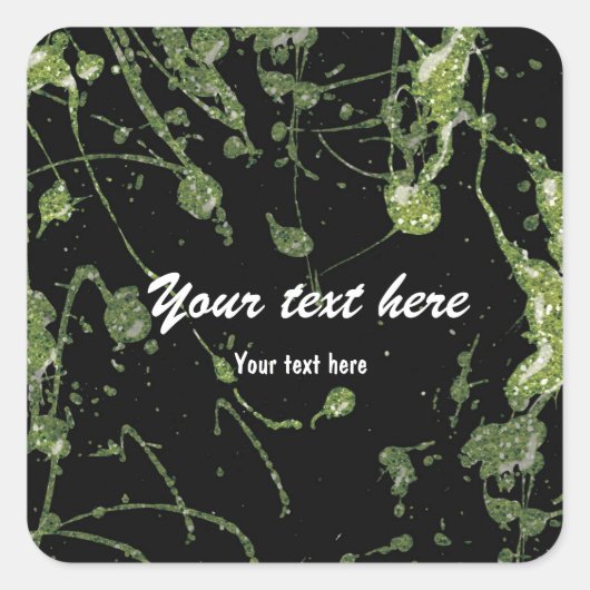 Aufkleber für den grünen Glitzer Paint Spritzer Pa (Vorderseite)