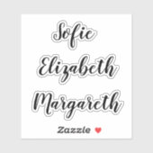 Aufkleber für den handgeschriebenen Skriptnamen (Blatt)