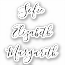 Aufkleber für den handgeschriebenen Skriptnamen