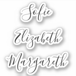 Aufkleber für den handgeschriebenen Skriptnamen