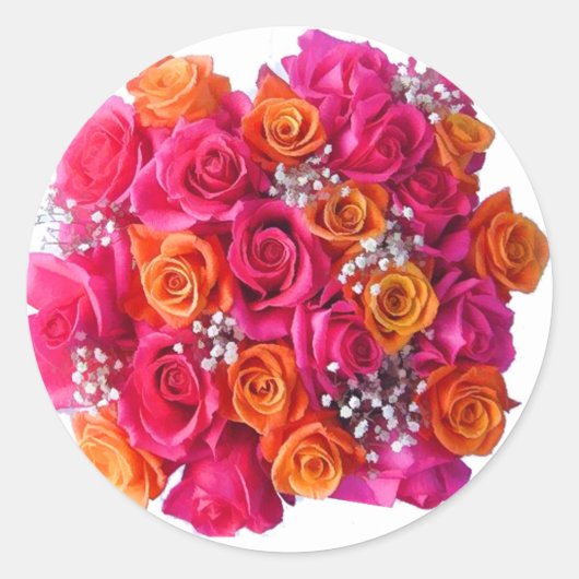 Aufkleber für den Hochzeitstich von Rose-Umschlag (Vorderseite)