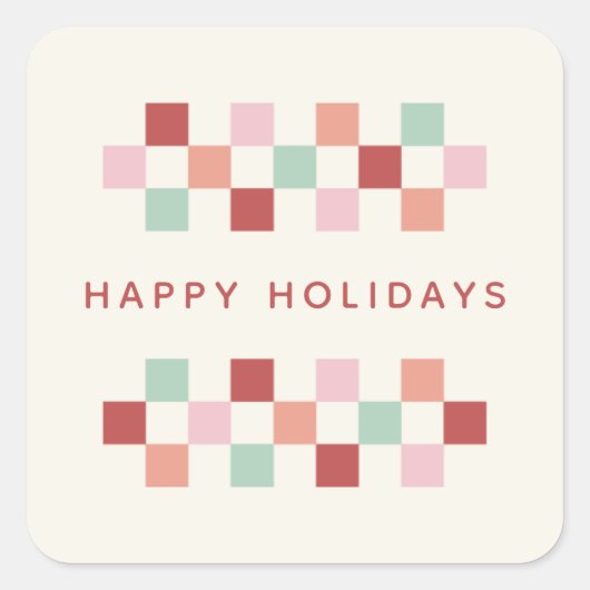 Aufkleber für den Holiday Checkerboard-Umschlag Au (Vorderseite)