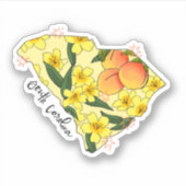 Aufkleber für den Illustrierten Staat South Caroli (Vorderseite)