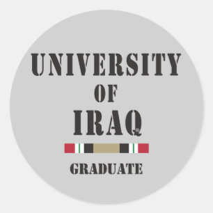 Aufkleber für den irakischen Graduiertenschablon