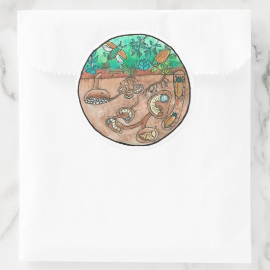 Aufkleber für den Käferlebenszyklus (Tasche)