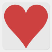 Aufkleber für den Kartenspieler - Herz (Vorderseite)